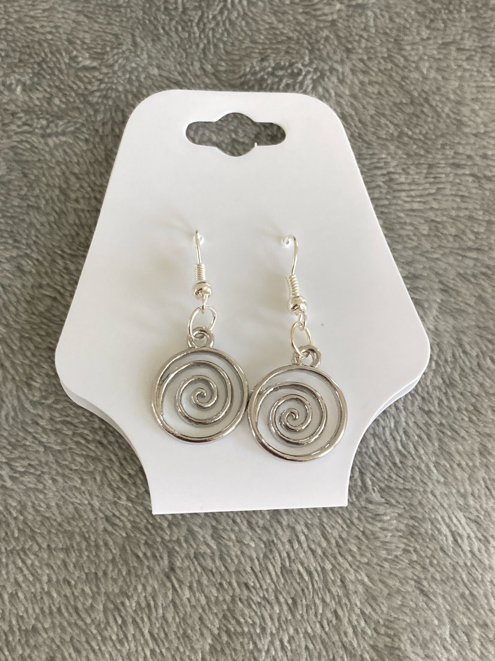 Swirl silver earrings